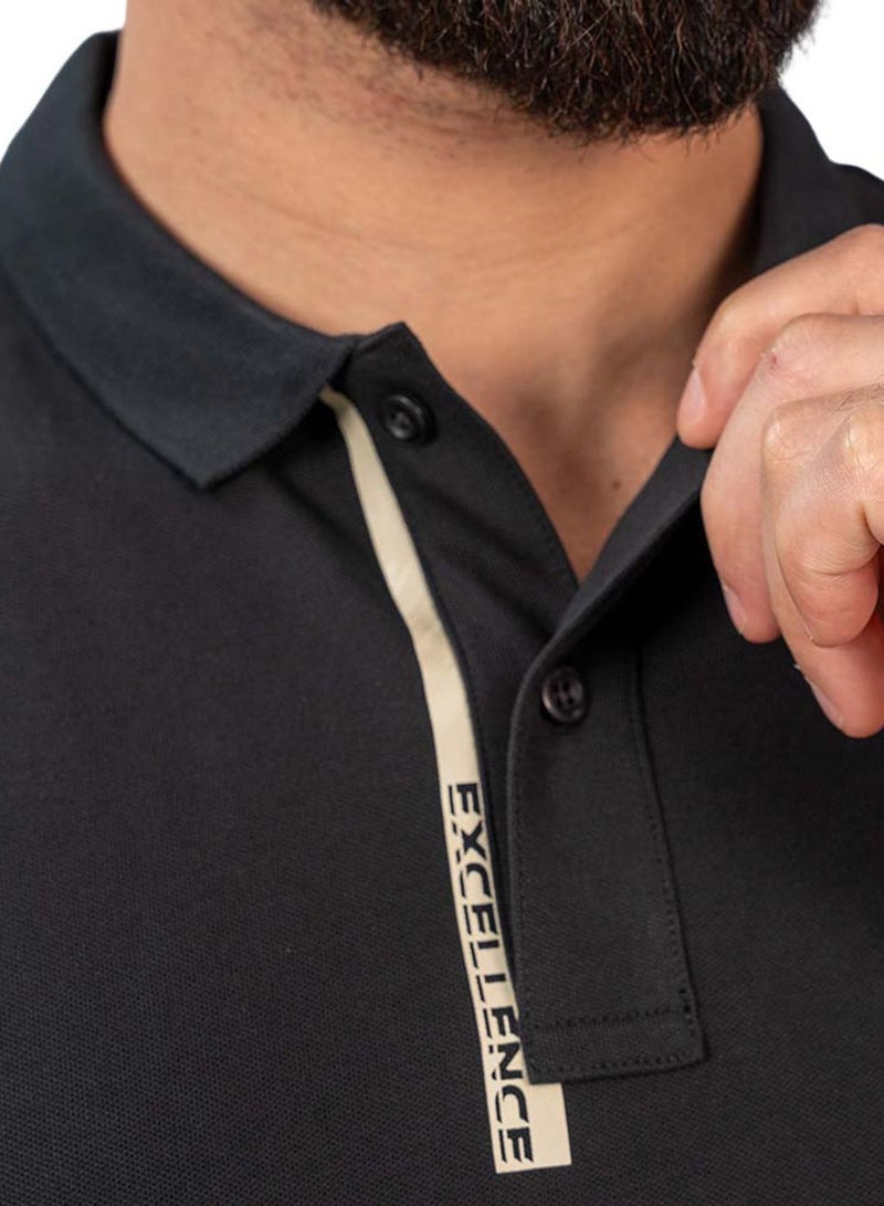 GIORDANO Men's Slim Fit Short Sleeve Polo with Embroidery - Image 4